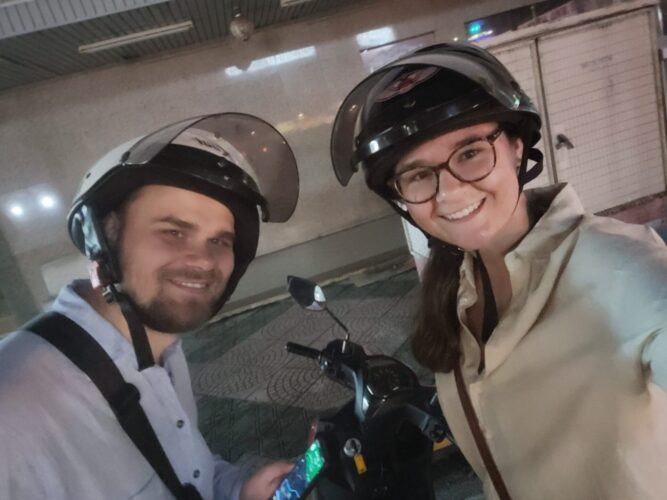 Unterwegs mit dem Roller