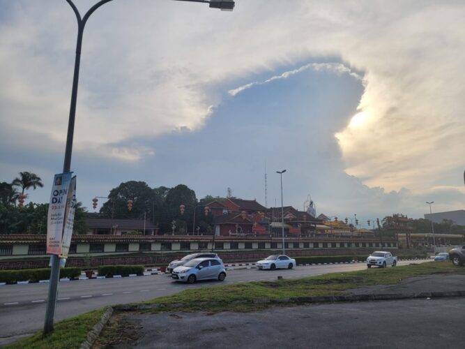 Coole Wolkenformation vor dem Spa