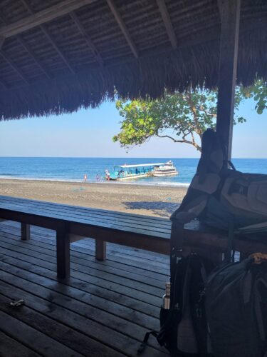 Am Anleger Richtung Lembongan