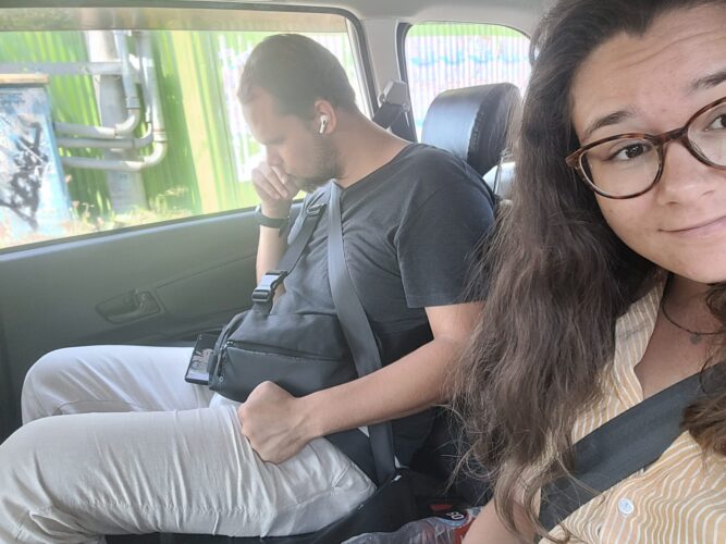 Im Auto nach Denpasar