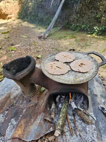 Roti in progress