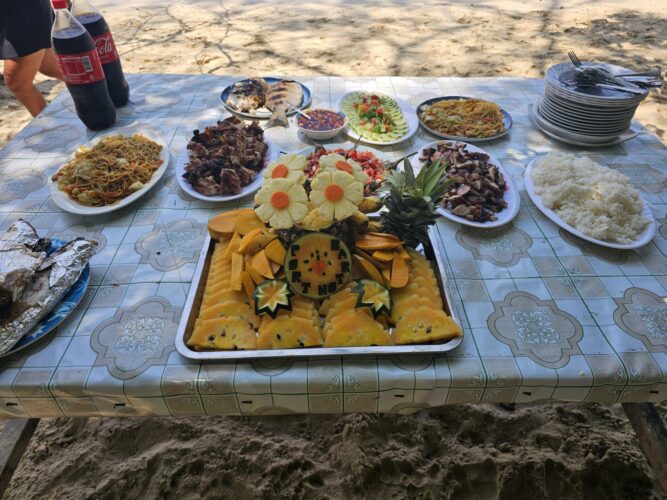 Mittagessen am Strand